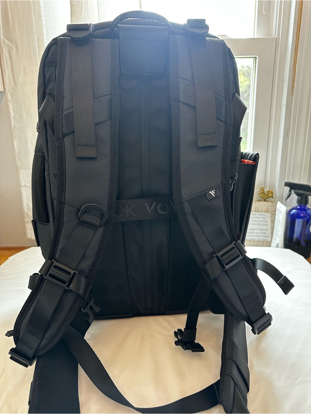 Black Voyage Travel Backpack with Padded Straps